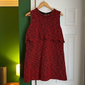 Anthropologie Red Mini Dress